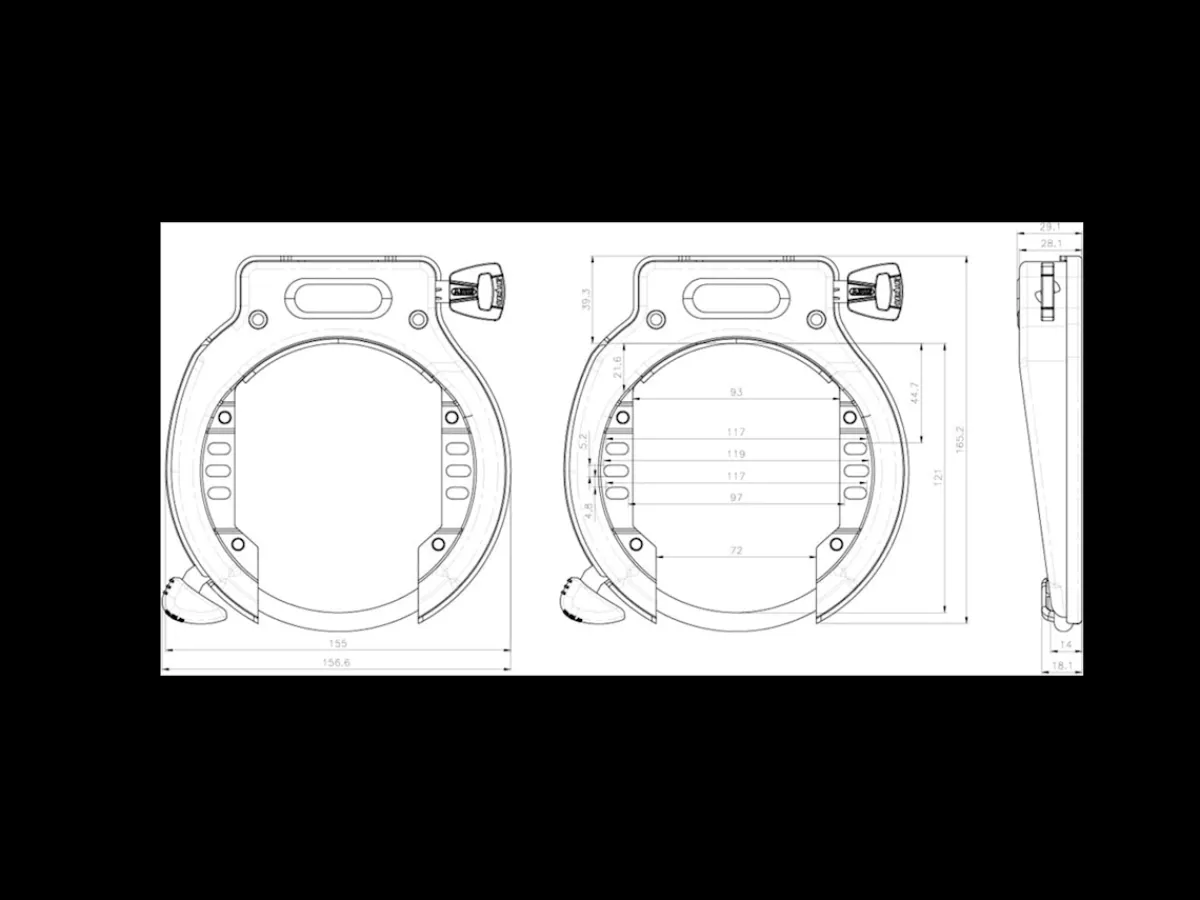Trek Bikes ABUS Ring Lock 4650XL NR & RIB Battery Lock BES3 DT3 T82 Black Hot