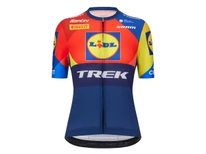 Trek Bikes Santini Lidl-Trek Replica damesraceshirt Dark Blue/Yellow Cheap