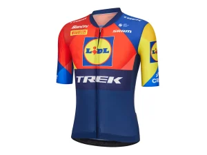 Trek Bikes Santini Lidl-Trek RSL Team fietsshirt Dark Blue/Yellow Outlet